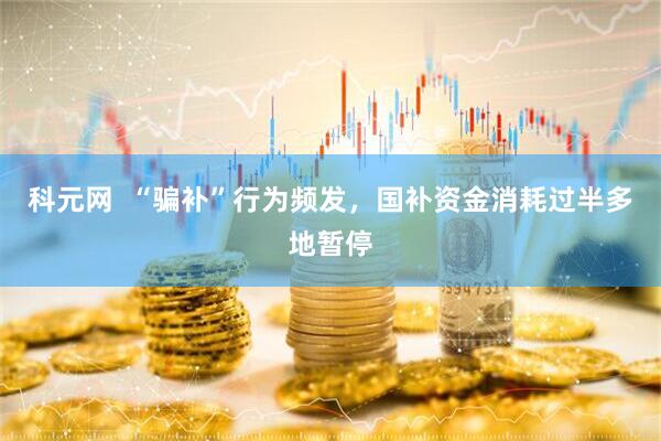 科元网  “骗补”行为频发，国补资金消耗过半多地暂停